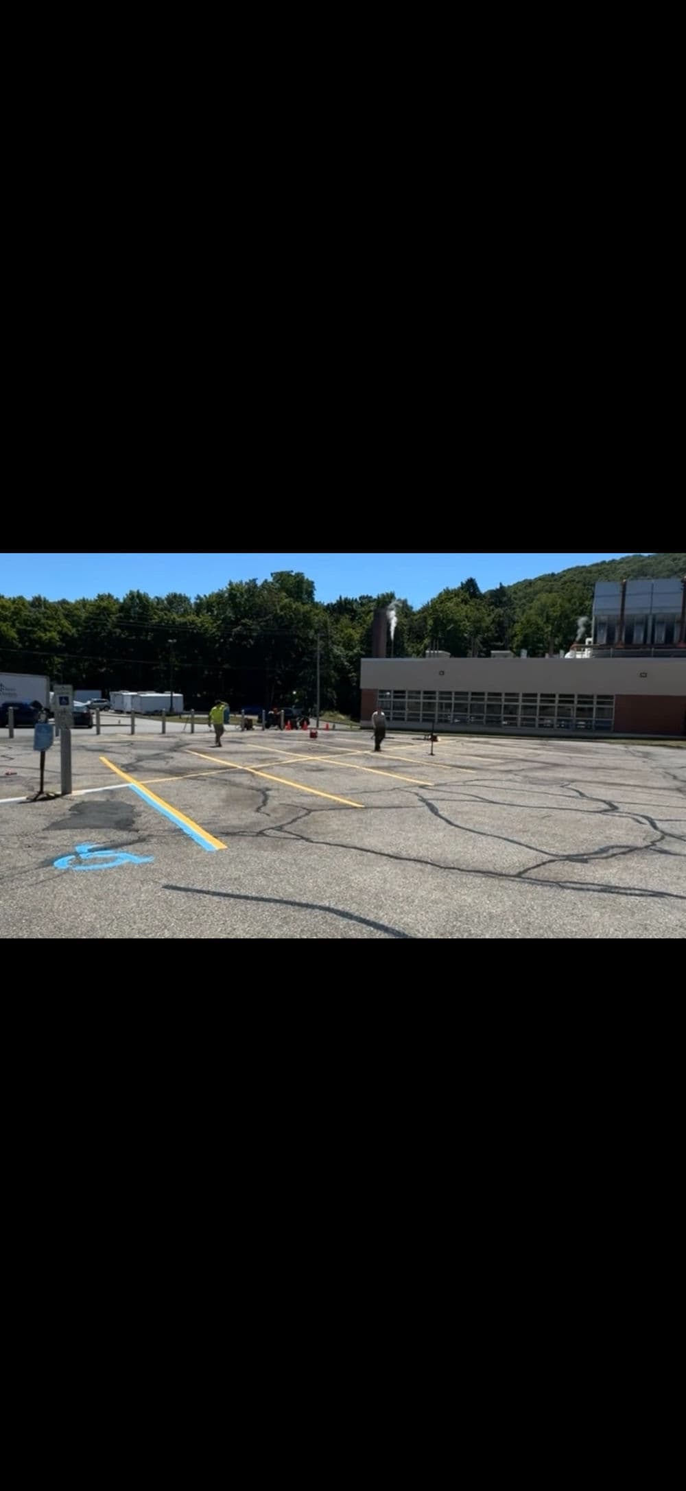 Gallery photos for Denville, NJ – Saint Clare’s Hospital Parking Lot Crack Filling & Line Striping: Image #2