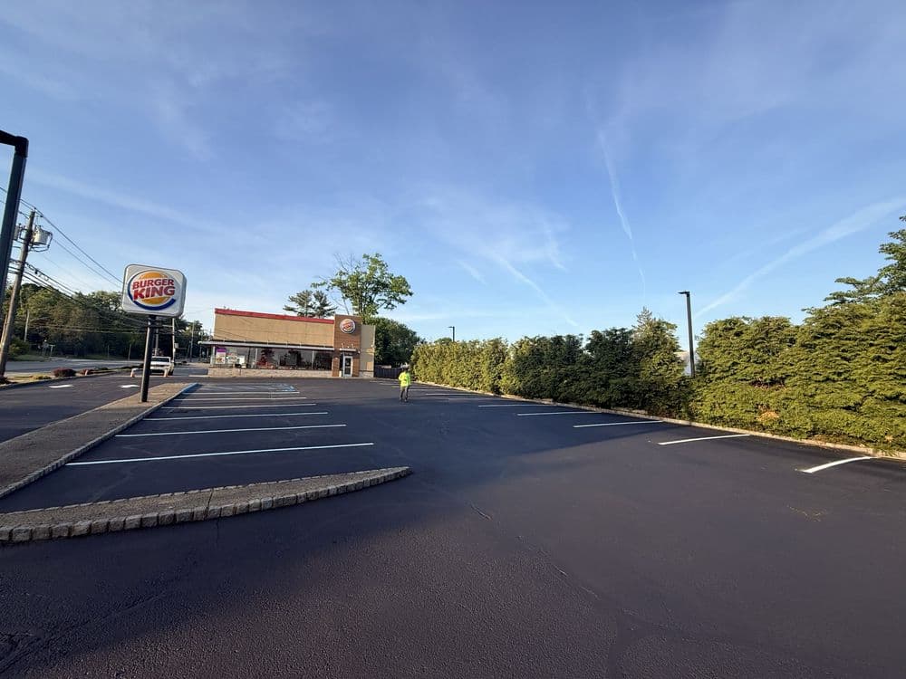 Project Parking Lot Sealcoating and Striping at Cedar Grove NJ Burger King image