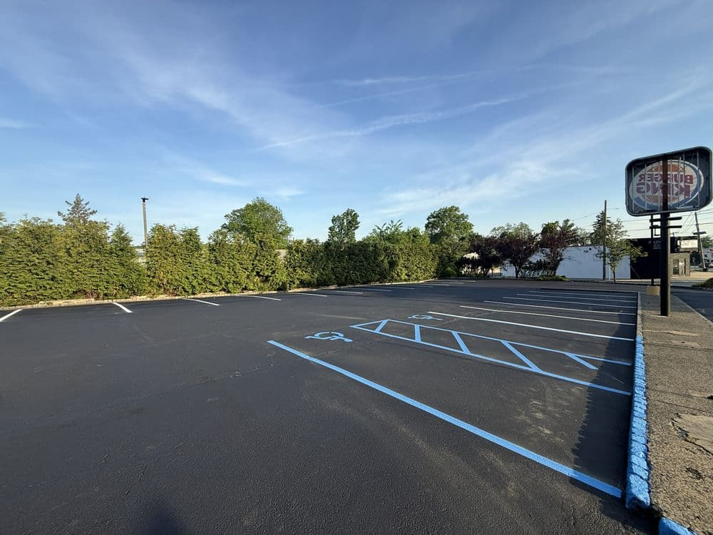 Gallery photos for Parking Lot Sealcoating and Striping at Cedar Grove NJ Burger King: Image #1