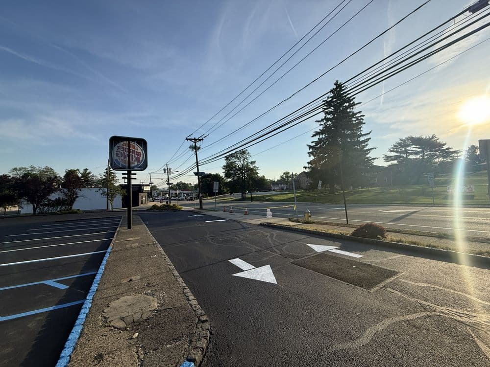 Gallery photos for Parking Lot Sealcoating and Striping at Cedar Grove NJ Burger King: Image #2