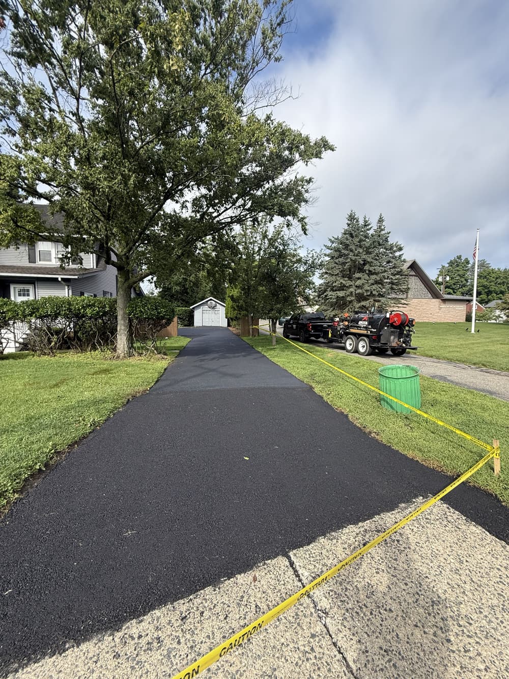 Project Driveway Sealcoating & Asphalt Apron Repair — Pompton Plains, NJ image